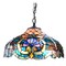 CHLOE Lighting 17 Inches 2 Light Tiffany Style Stained Glass Pendant Lamp, Multicolor